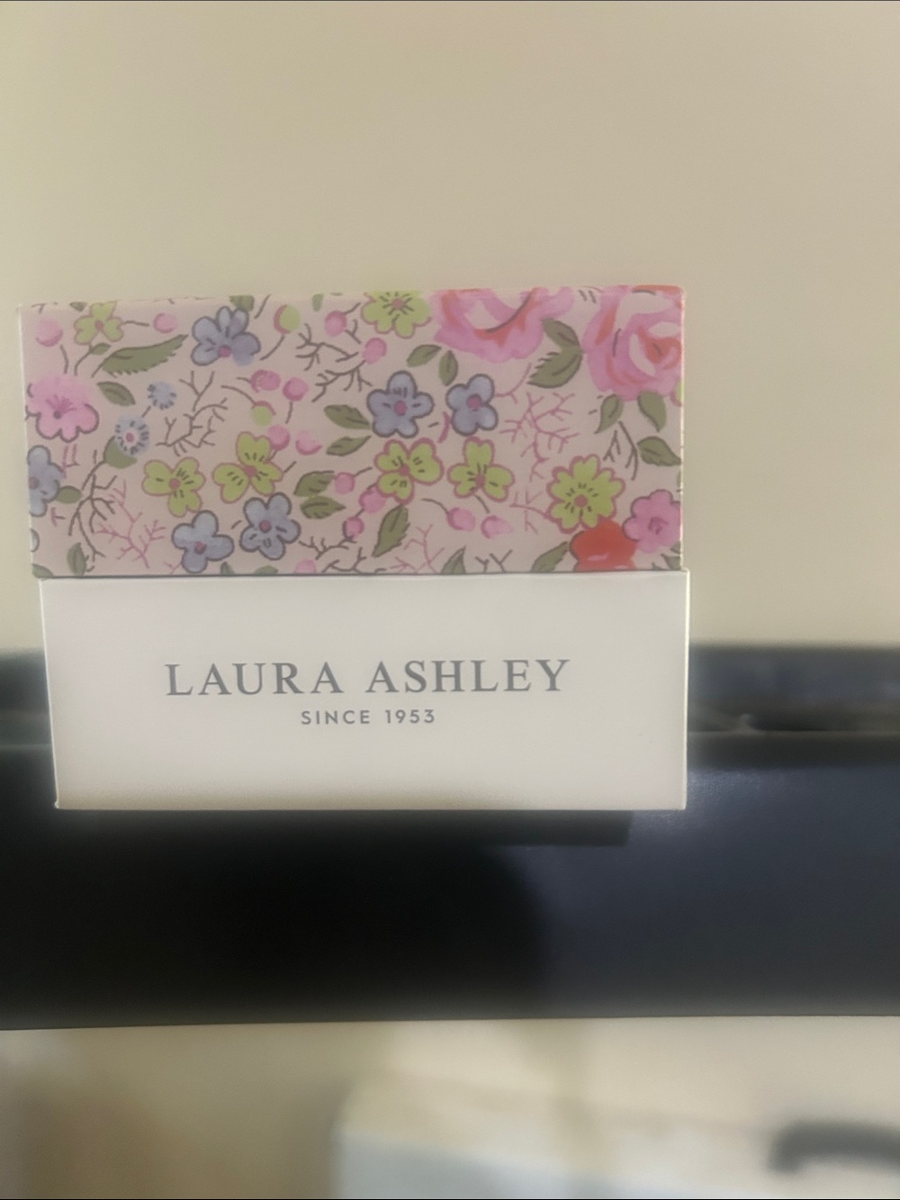 Laura Ashley Pink Floral Hand Soap Bar with Multicolor Flower Print